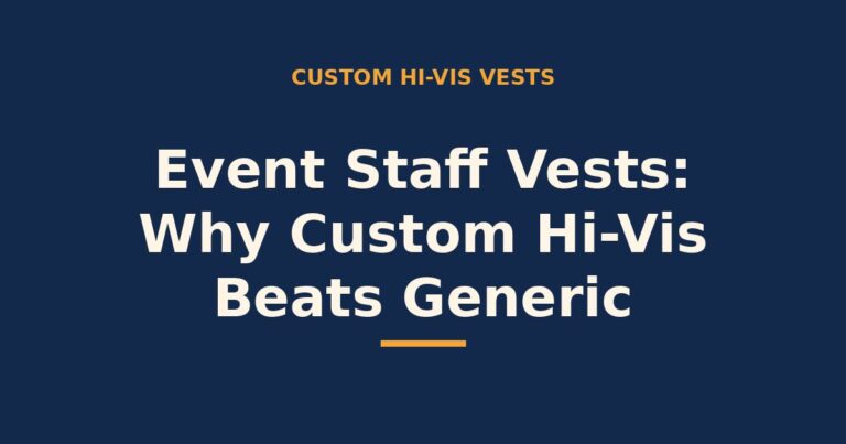 Event staff vests — why custom hi-vis beats generic
