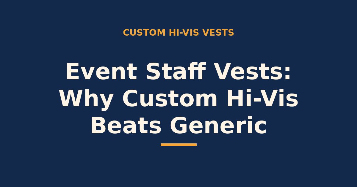 Event staff vests — why custom hi-vis beats generic