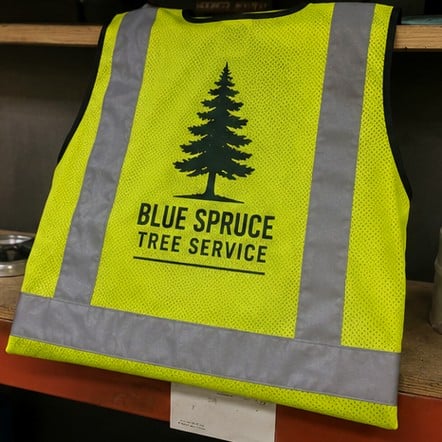 Branded safety vests for work crews